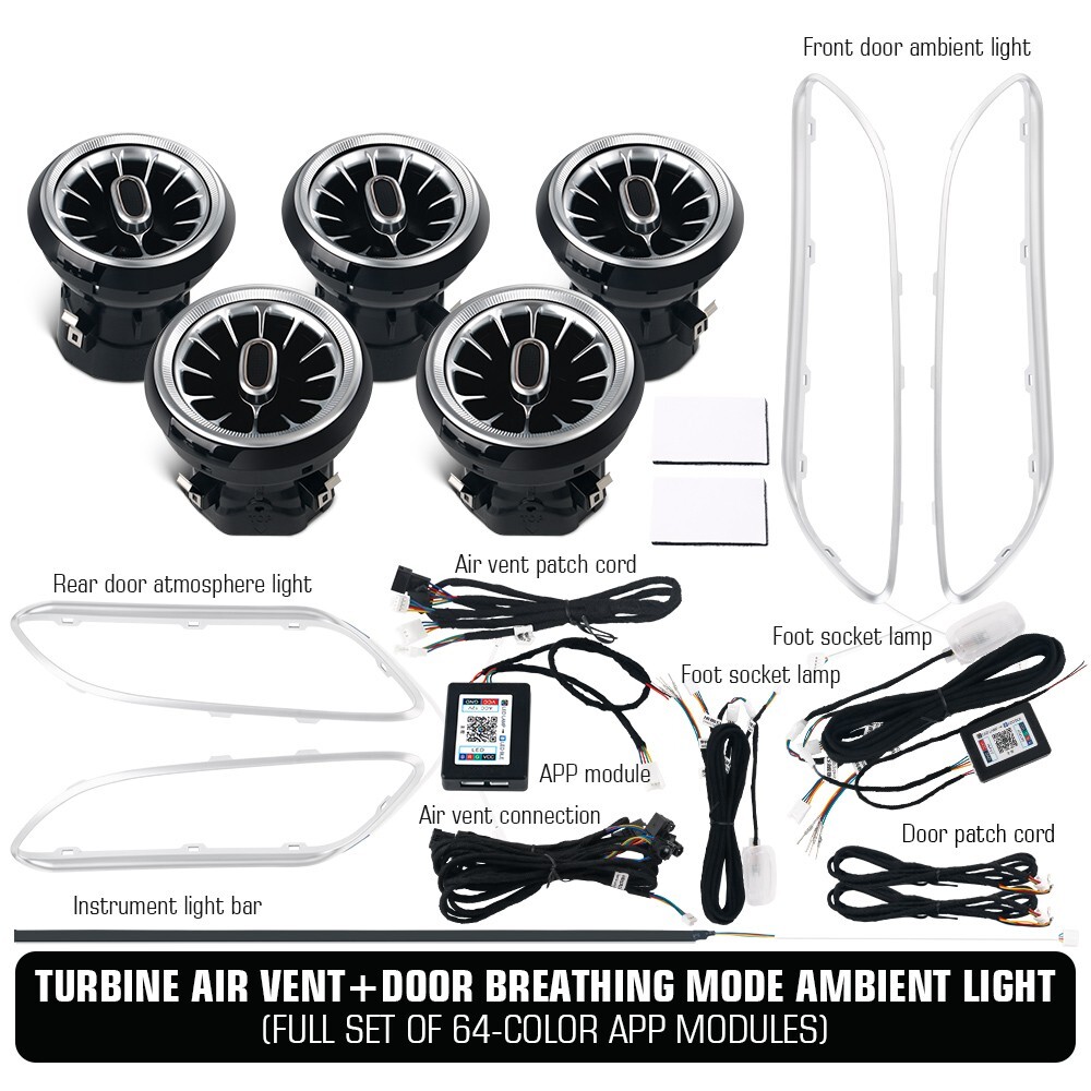 LED Air Vent Ambient Light For Mercedes Benz W117 CLA180 CLA200 CLA250 CLA45 5pc