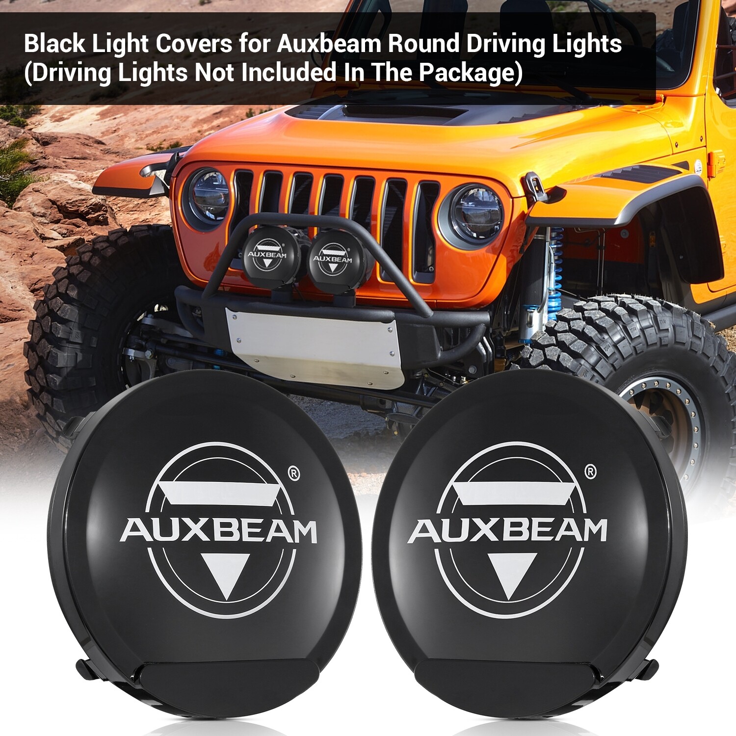 AUXBEAM 9″inch Round 360-PRO LED Work Light Pods Offroad Driving Lamps + Covers