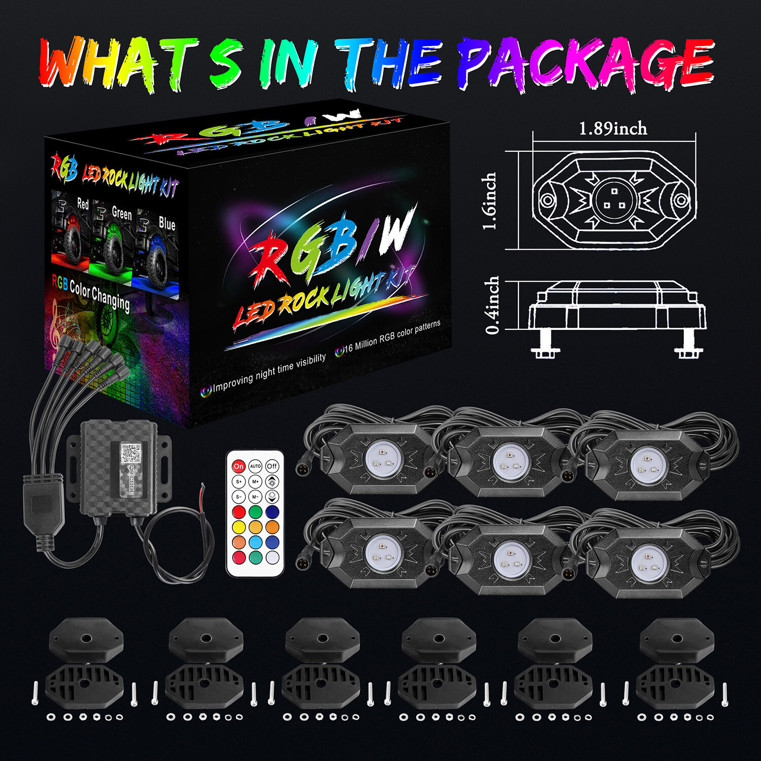 For Can-am Maverick X3 RGB LED Rock Lights 12 Pods Music APP Bluetooth Underbody