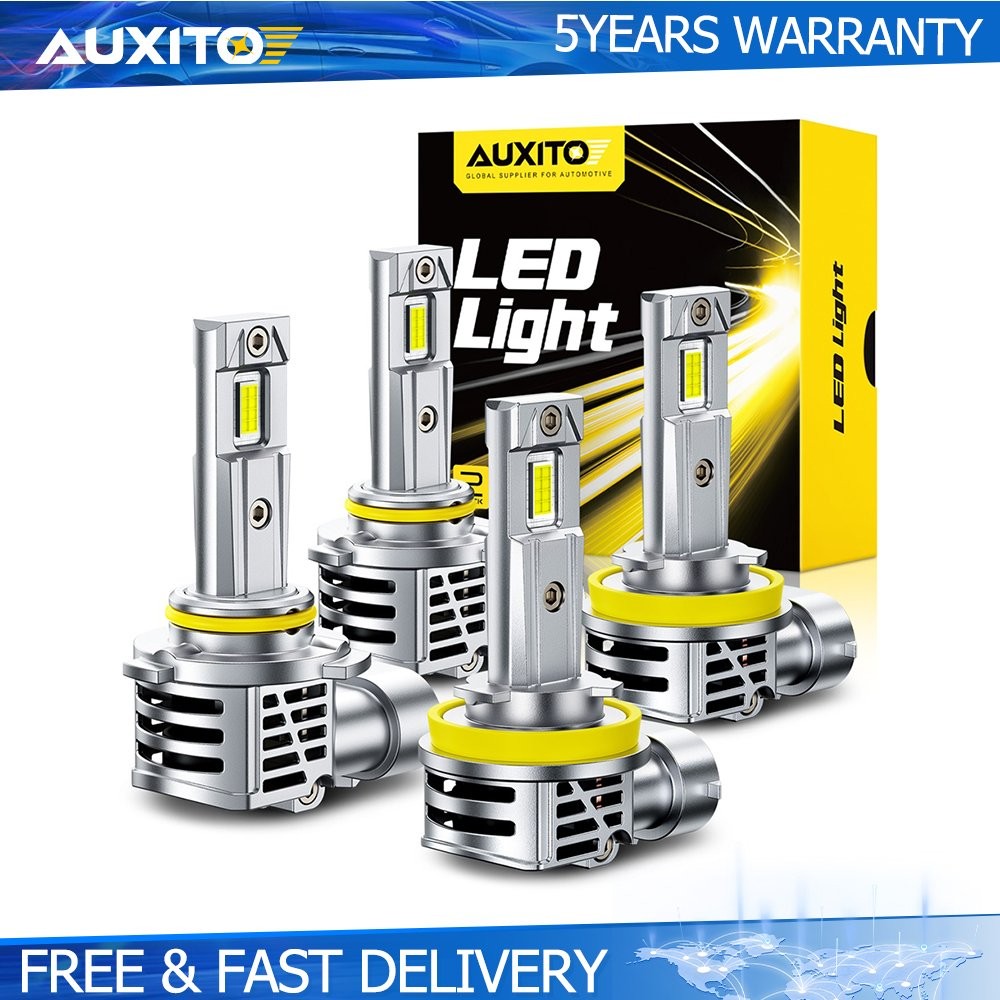 H11 9005 LED Headlight KIT Combo Bulbs High Low Beam Super Bright White 4-40X