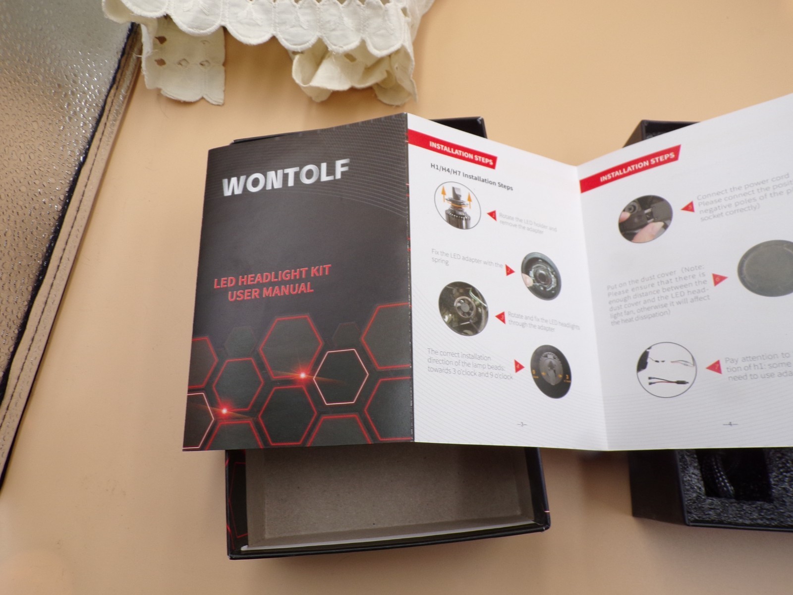 Wontolf H7 LED Headlight Installation Kit IP 68 Waterproof NIB
