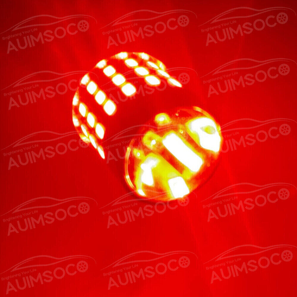 4X 7440 7443 Bulbs RED Anti Flash Brake Tail Stop Light LED Bulb For Honda