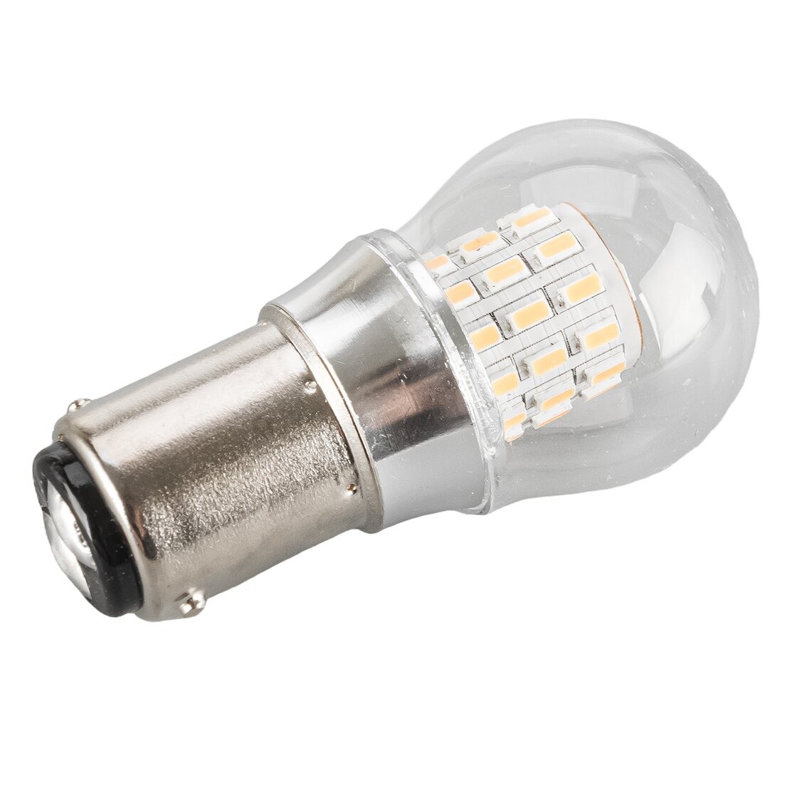 1x Yellow LED Double Contact Bayonet Turn Signal Light Bulb BA15D 1157 New