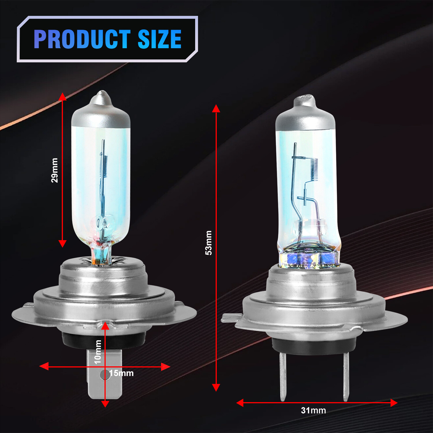 4pcs h7 h11 halogen headlight high low beam warm white 4200k 4000lm 100w 12v