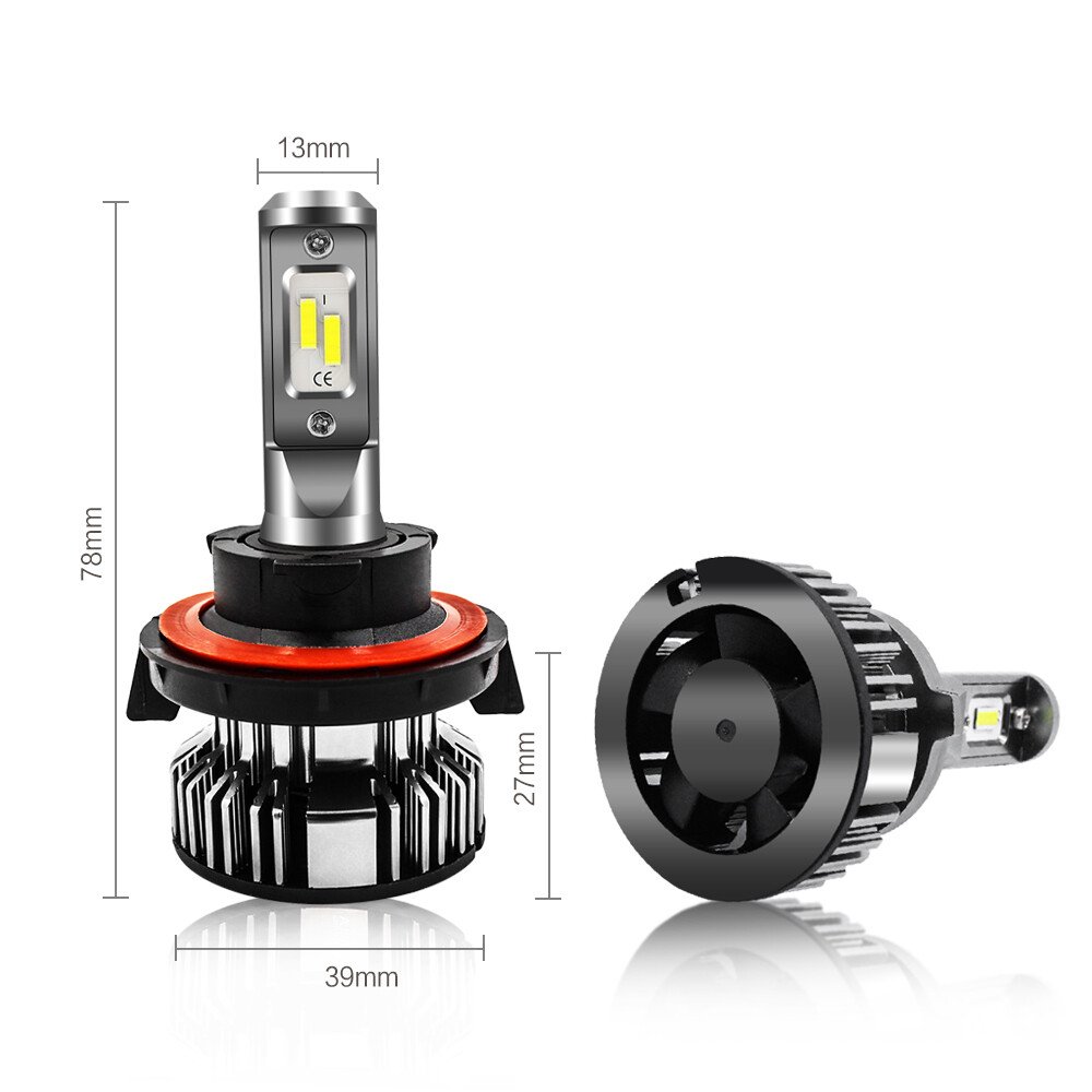 Alla Lighting TS-CR H13 Headlight Halogen Convert to Bright Pure White LED 6000K