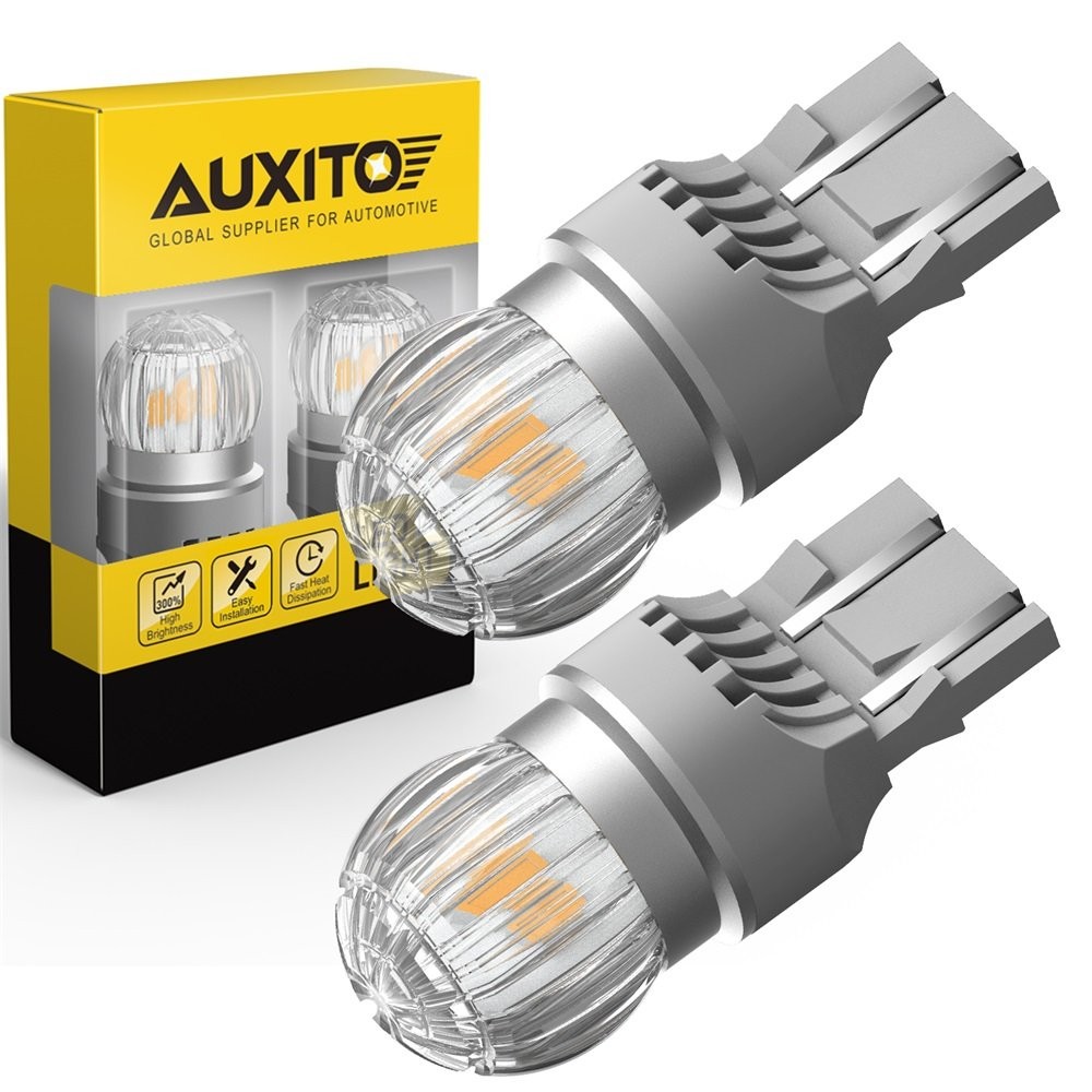 AUXITO LED Front Rear Turn Signal Light Blinker Bulbs 7441 7440 Amber Error Free
