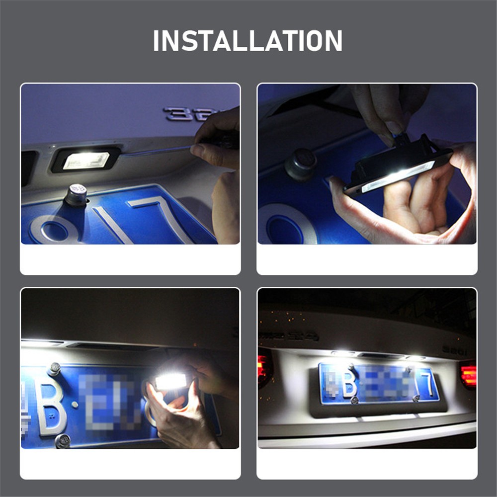 For Cadillac ATS 2013-2019 Vehicle Rear 18 LED Number License Plate Light 2PC