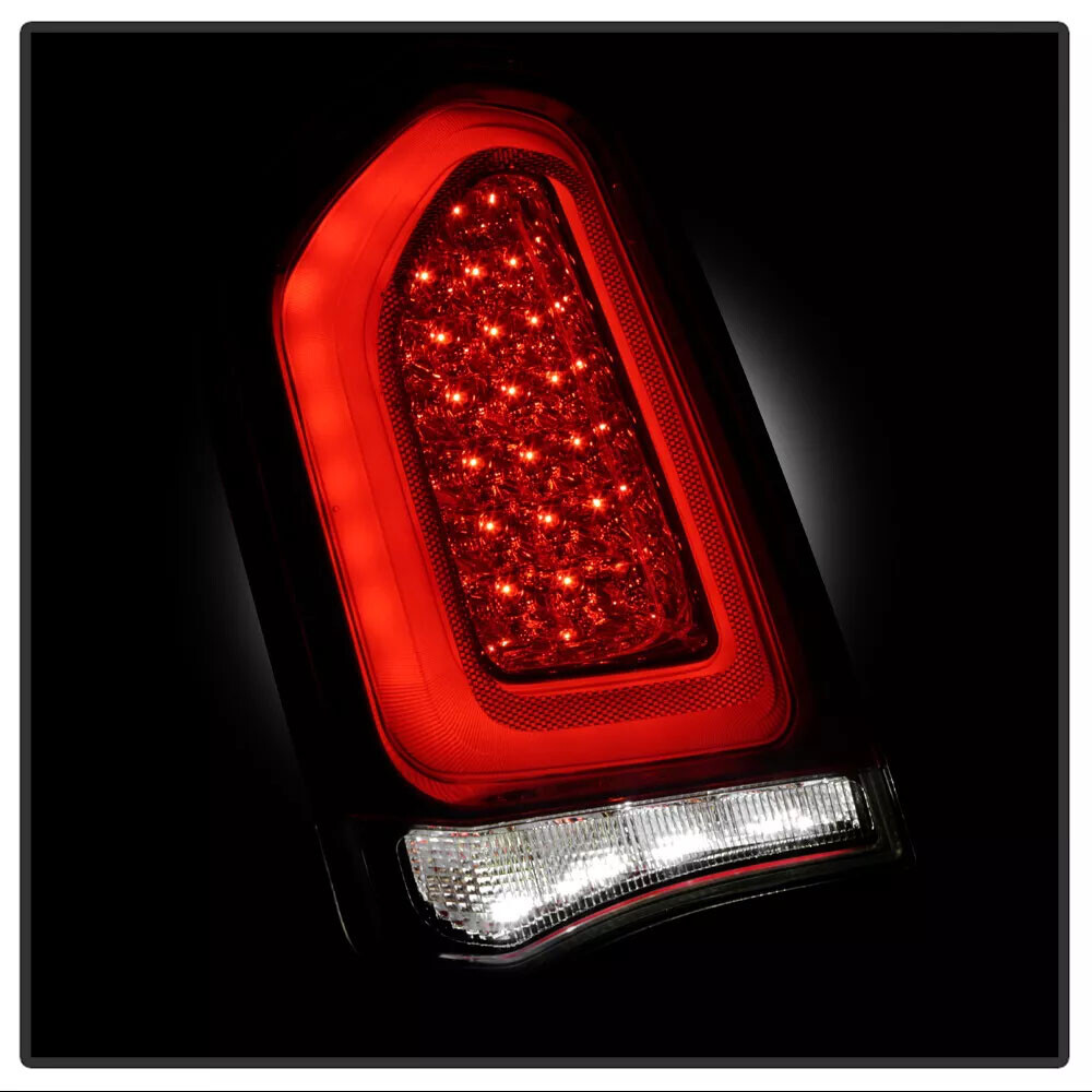 Pair Chrome Trim Full LED Tail Lights For 2015-2023 Chrysler 300 Brake Lamp Side