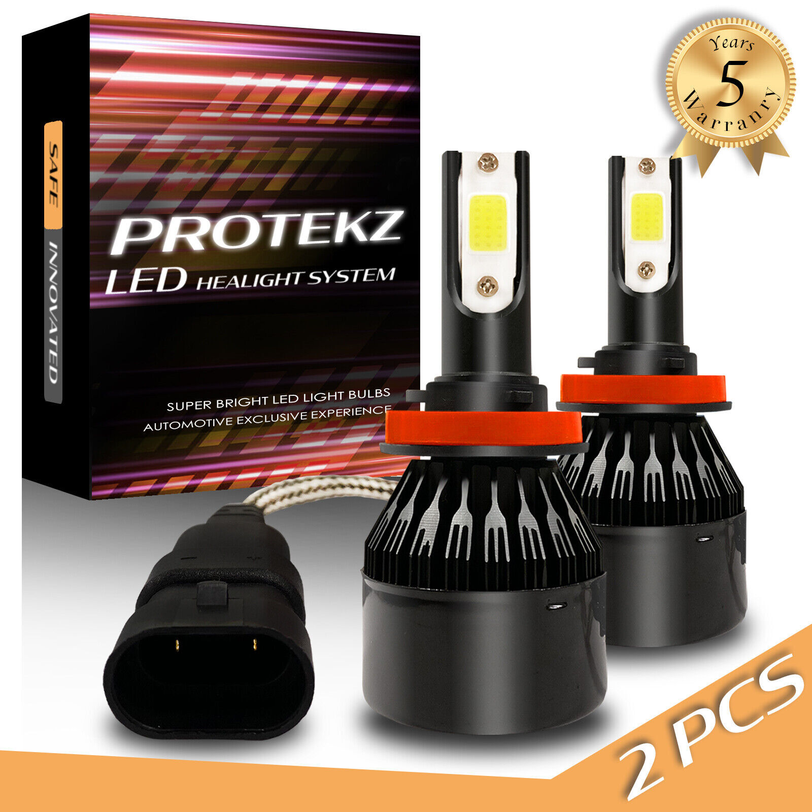 Protekz H13 9008 LED Headlight Bulbs CREE Hi/Lo 5Years Warranty Waterproof 6000K