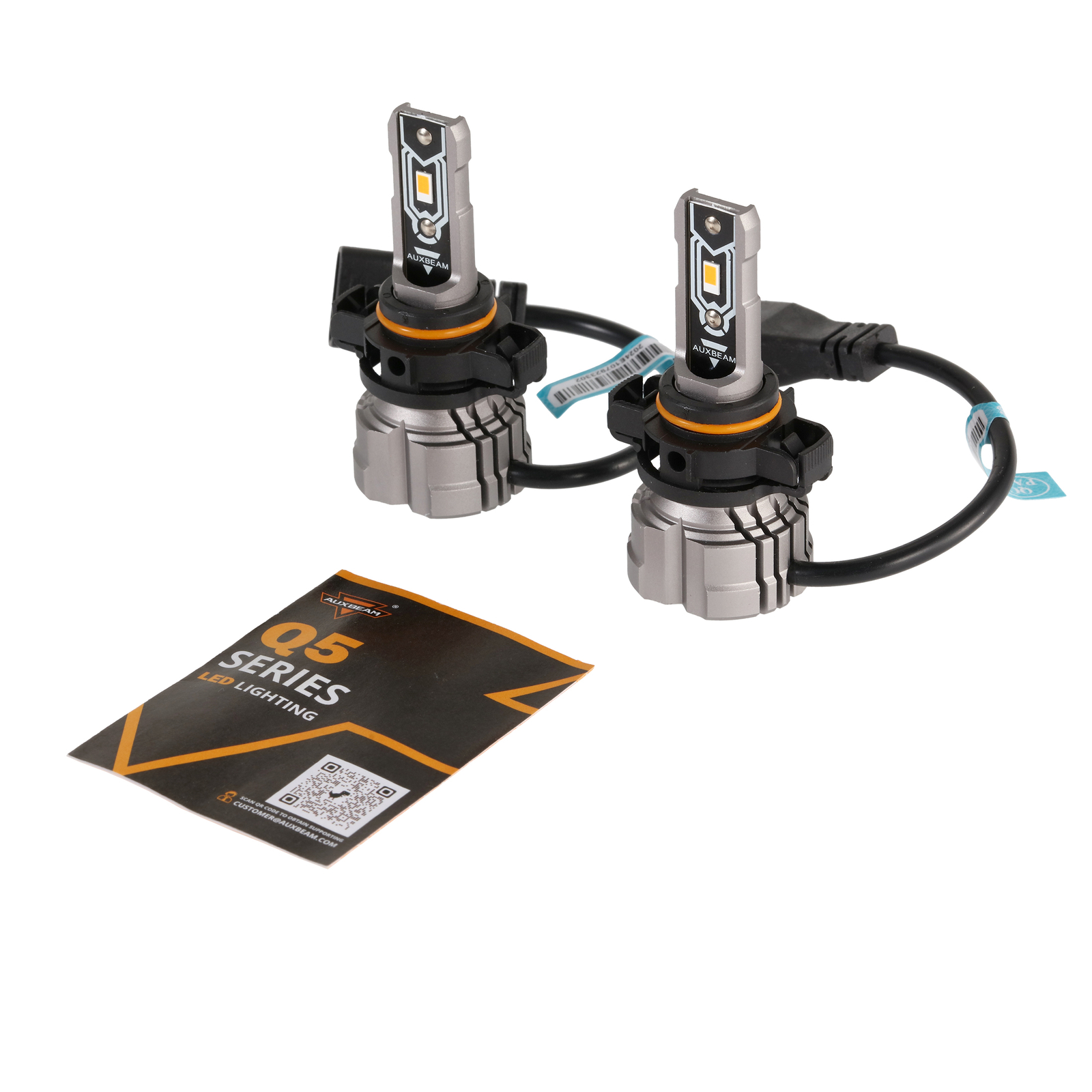 AUXBEAM 3000K Yellow Amber 5202 2504 LED Fog Light Bulbs 1:1 Size Super Bright