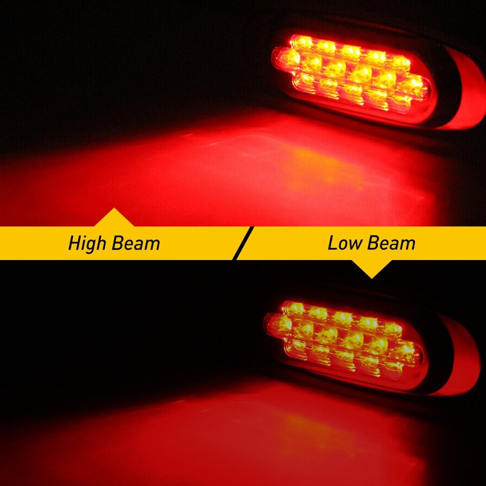 LED Red Side Marker Lights Lamp 16-SMD For RV 12V Truck Trailer Accessories