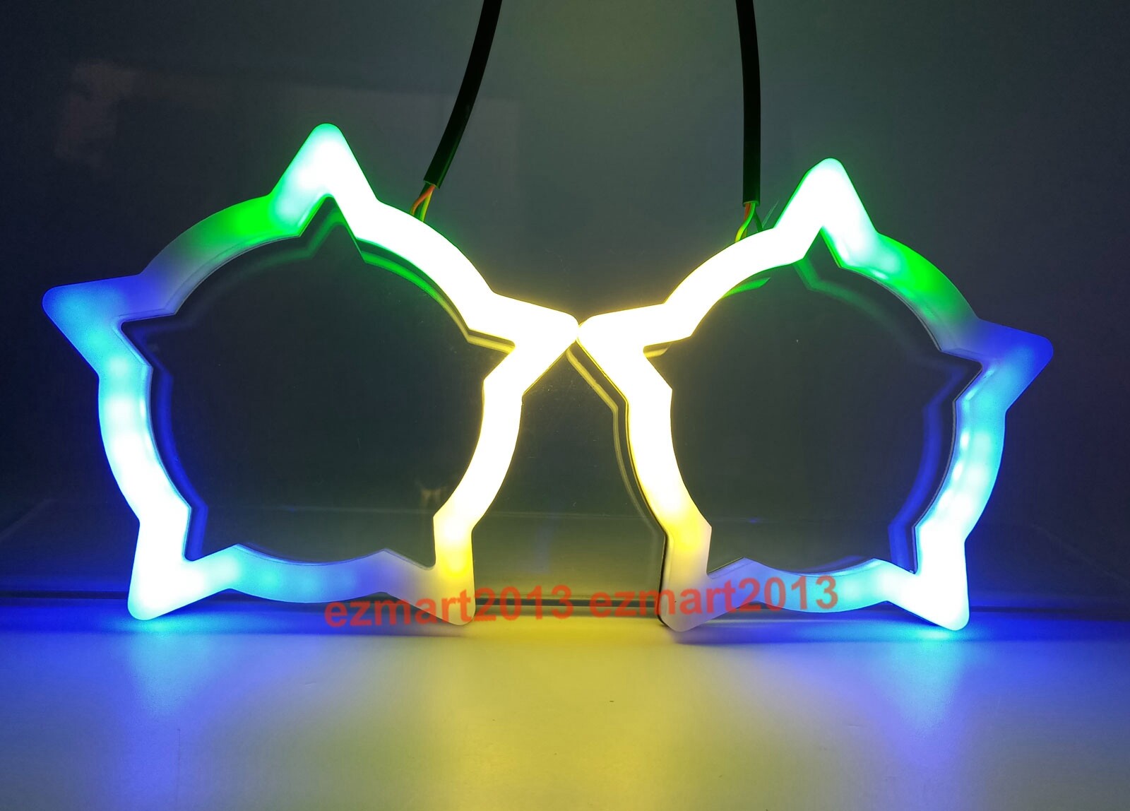 Flow chasing RGB star halo Dream color Turn Signal Flash Demon eye bluetooth DRL