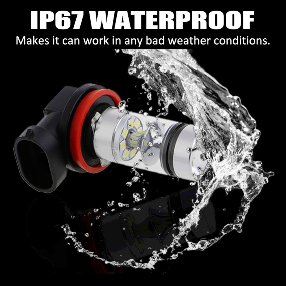 2xH11 H8 LED Bulbs 6000K 100W White Super Bright Fog Light DRL Light High Power