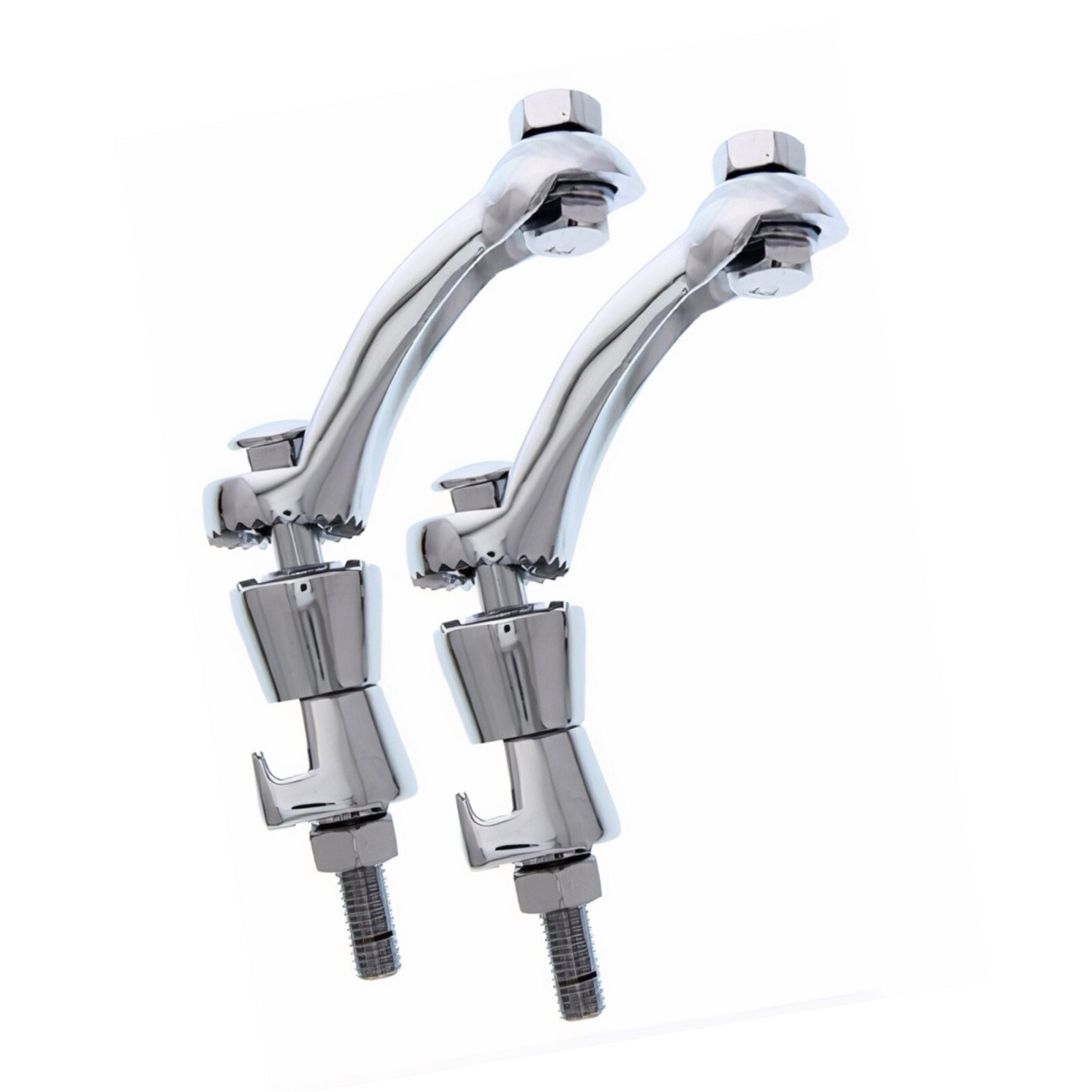 Pair Vintage Style Chrome Fog Light Brackets, Fits vw Beetle/Bug up to 67