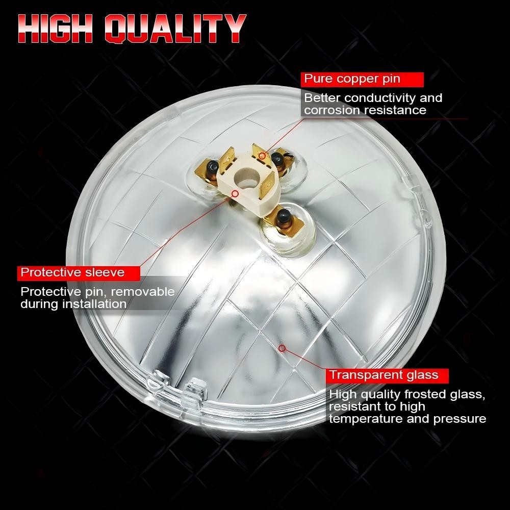 New 4pcs 5.75″ inch Round Headlight Upgrade HI/LO Beam for Peterbilt 349 359