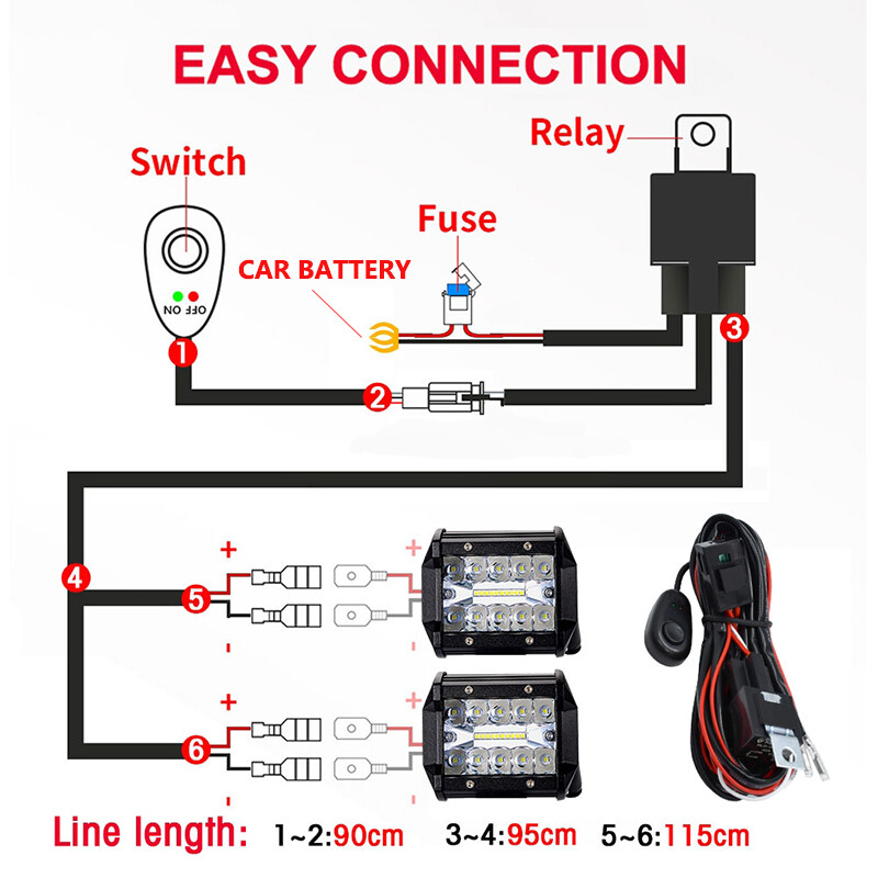 For Toyota Pickup Truck H4 LED Headlight Brightness Intensifier Wiring Harness