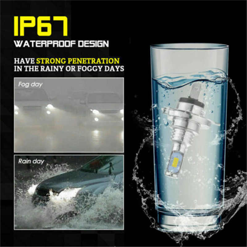 H7 Canbus LED Headlight Bulb High Low Beam Fog Light 100W 10000LM Bright 2pcs