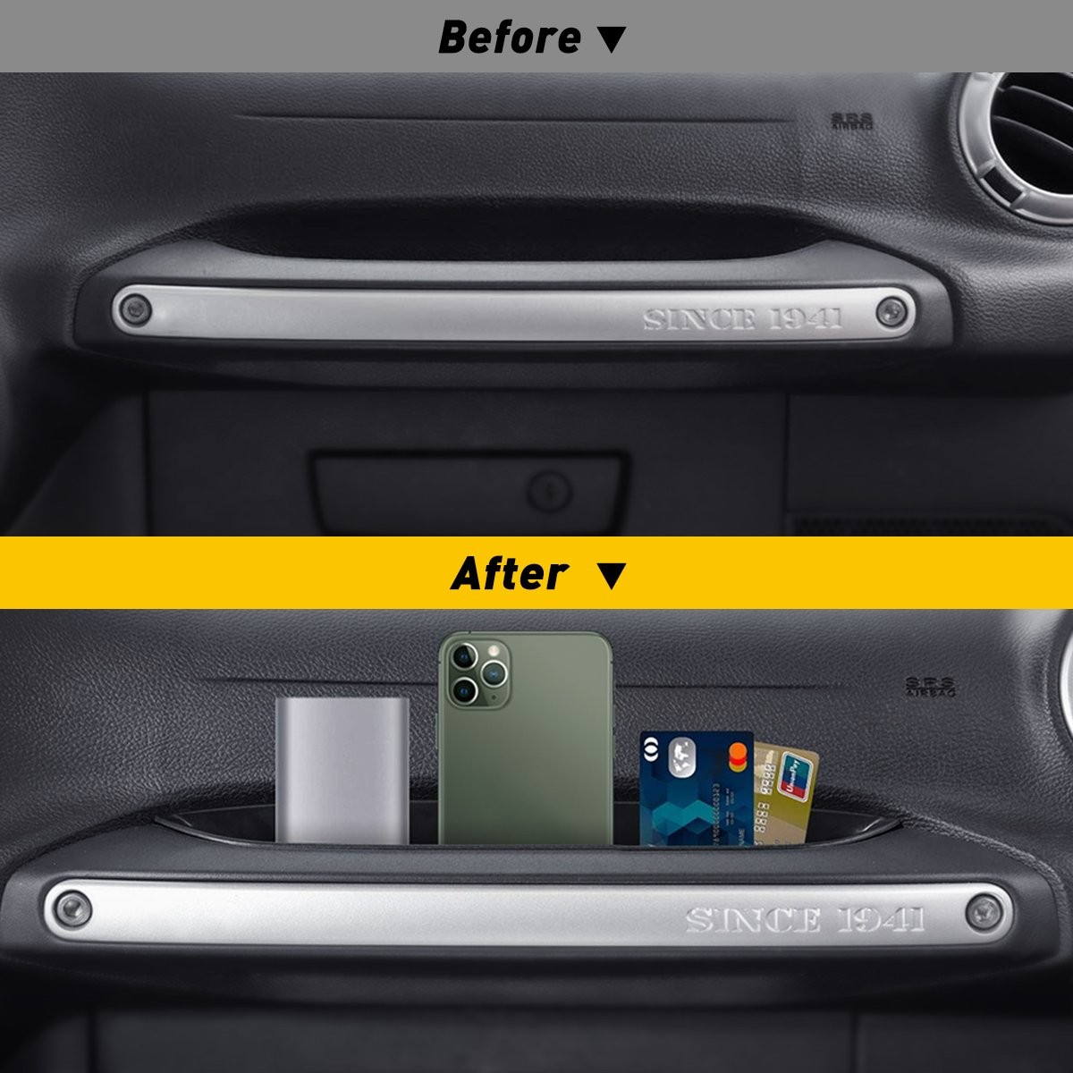 Car Handle Storage Grab Tray Organizer Box For 2011-2018 Jeep Wrangler JK JKU