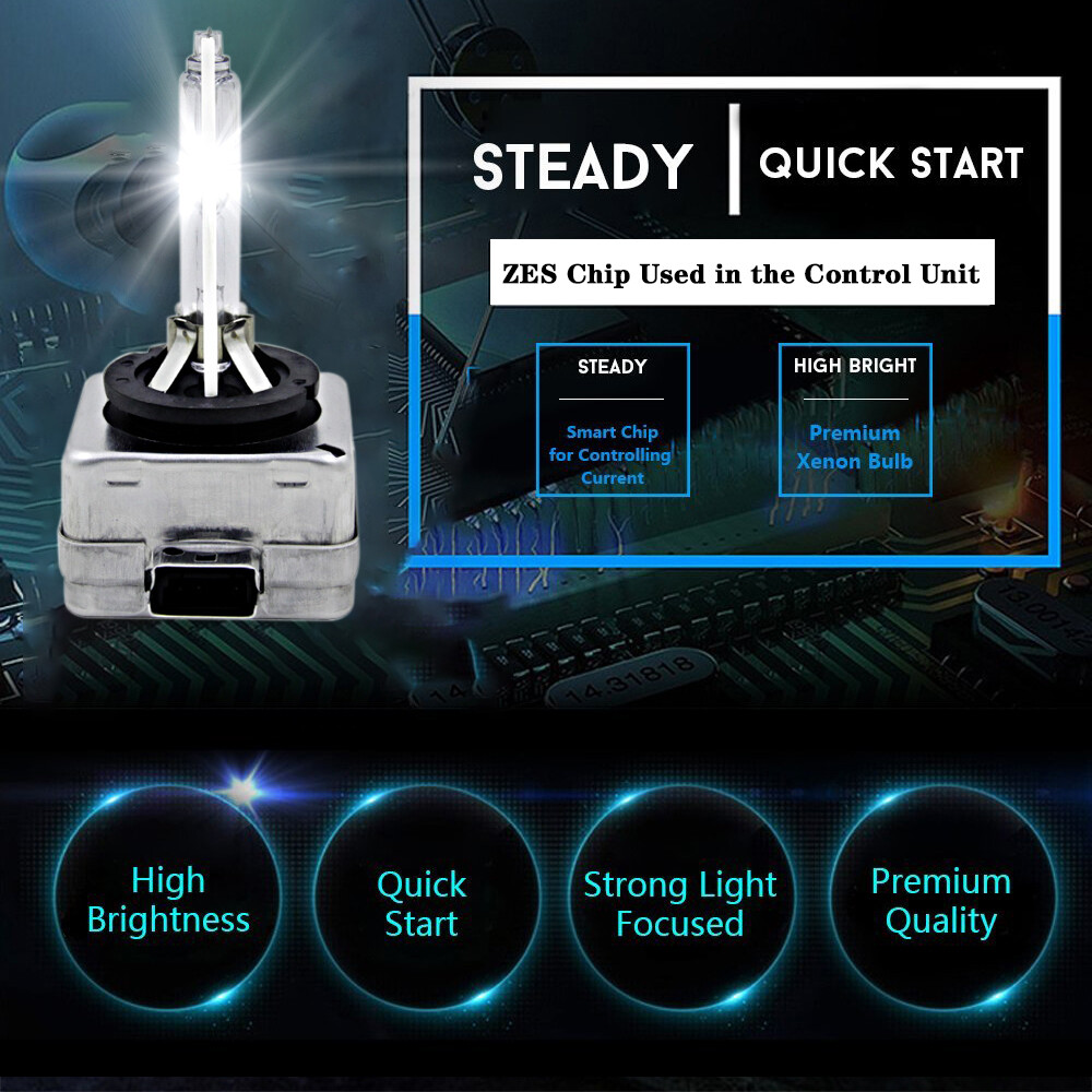 Front HID Headlight Bulb For DODGE CHARGER 2015-2020 Low & High Beam Stock Qty 2
