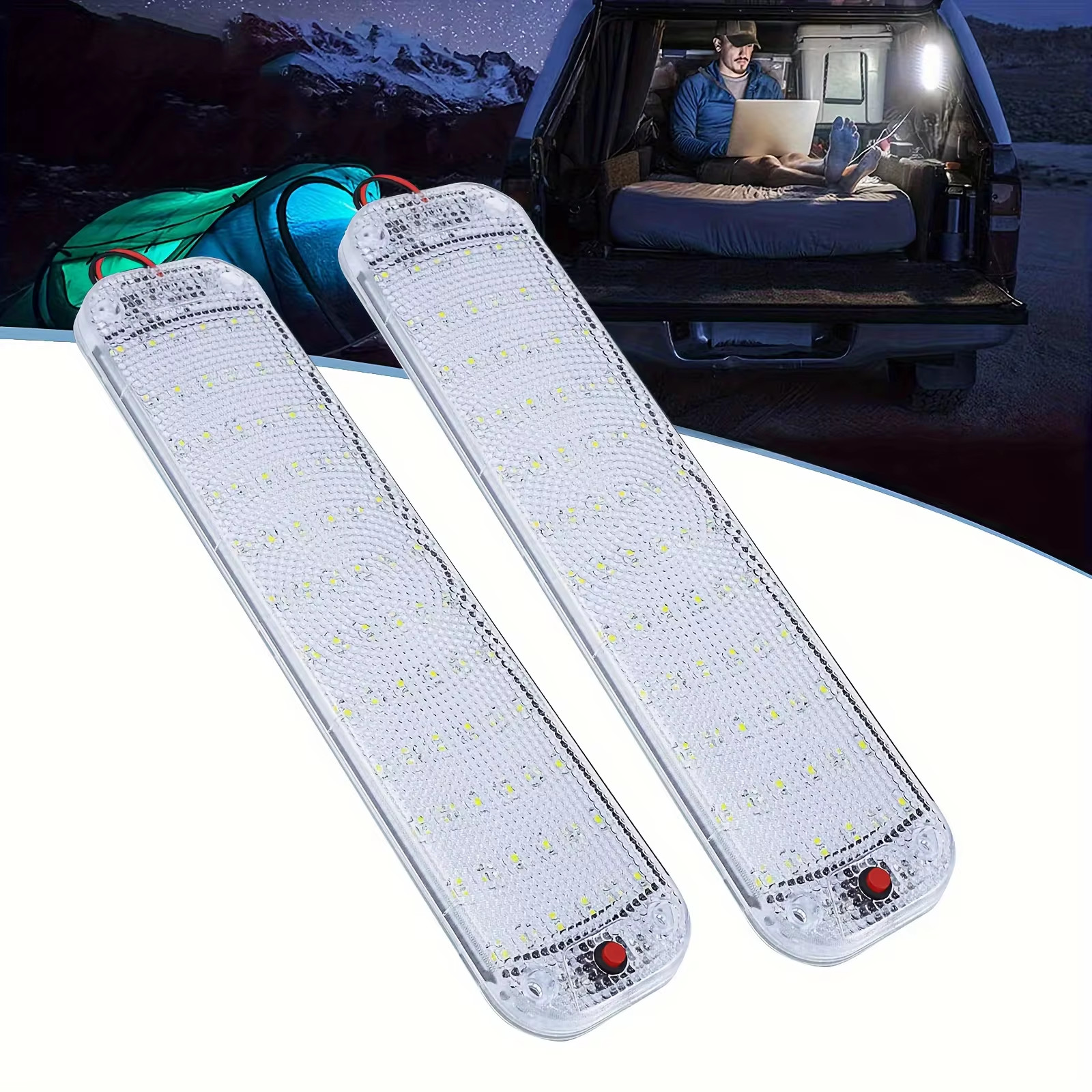 2PCS LED Car Interior Light 12V 24V Reading Roof Light Camper Van Boat Truck UK