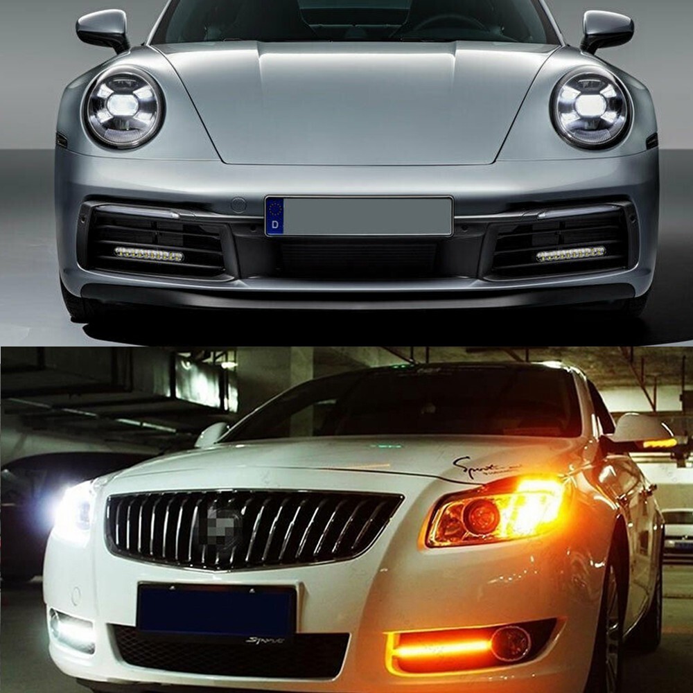 2Pcs 30 LED Daytime Running Driving Light DRL Front Grille Fog Turn Signal Lamps