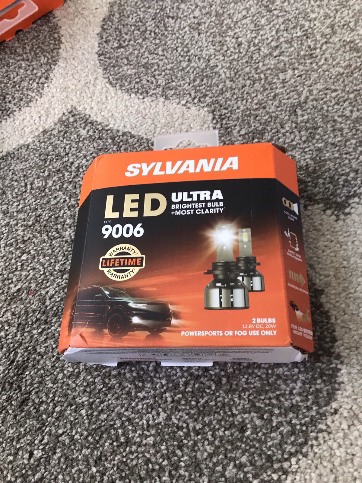Sylvania 9006 LED ULTRA Fog Headlight Bulbs Open