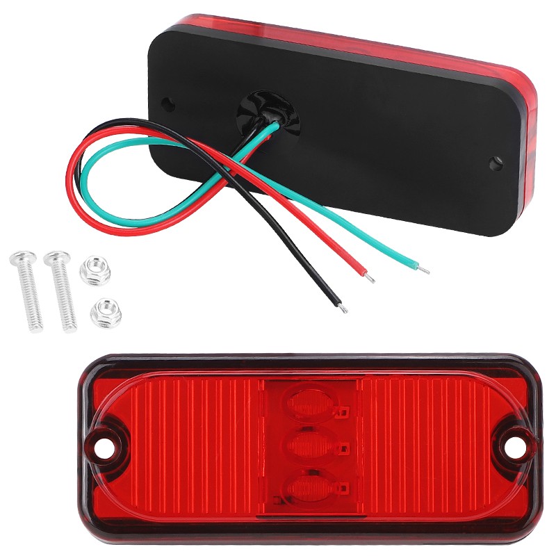 2X Amber 4″ LED Clearance Side Marker Lights Tail Turn Signal For Truck Trailer