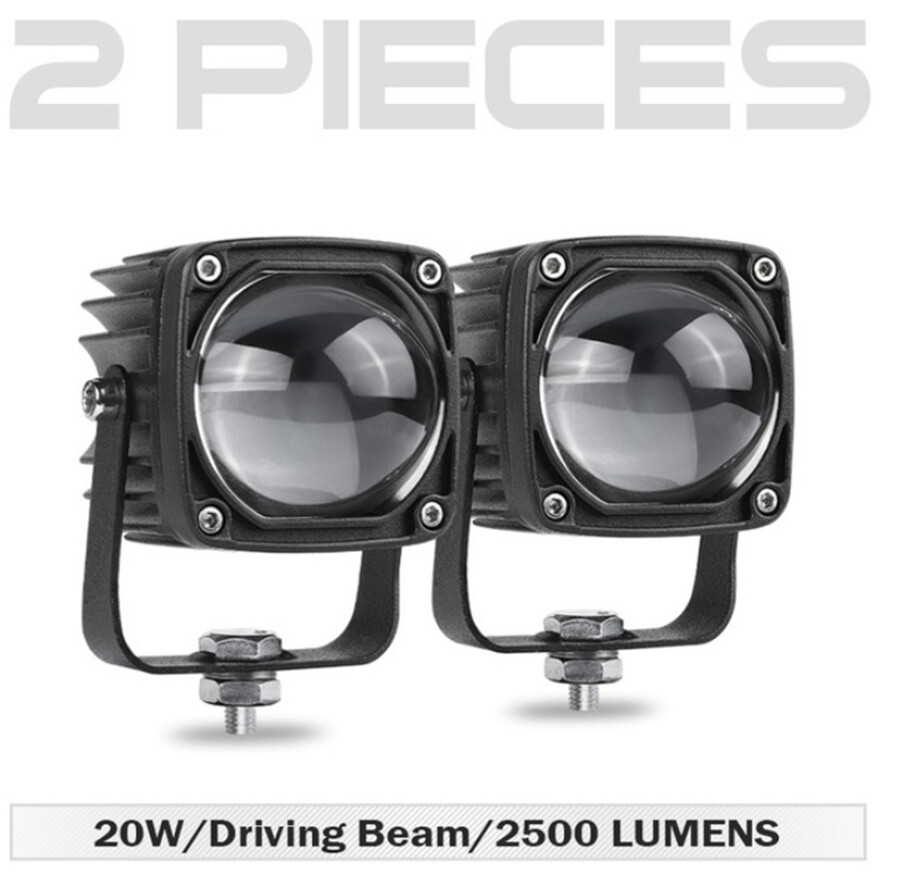 Pickup/Wagon Work Driving Light White ＆ Yellow Aluminum Housing Waterproof