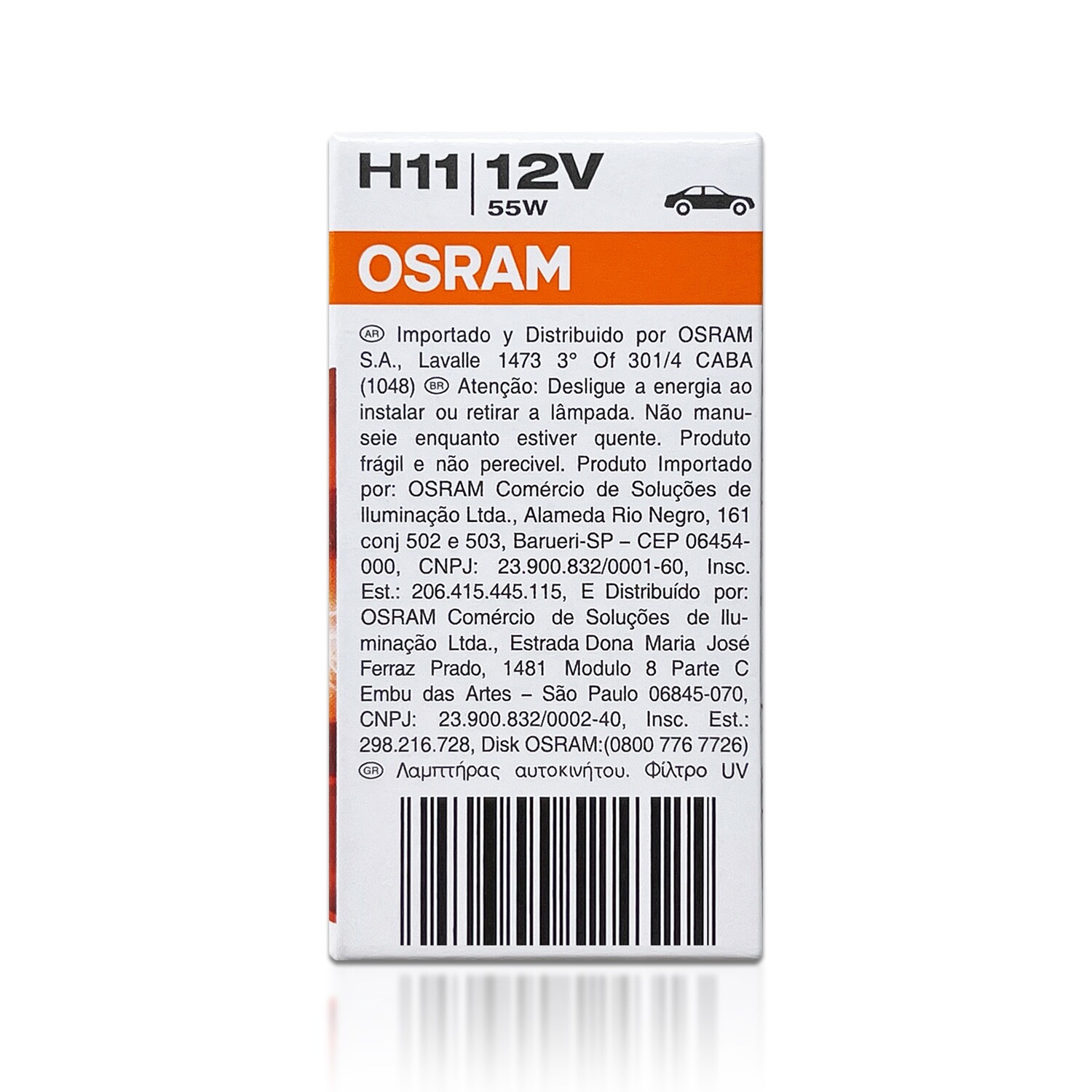 Osram ORIGINAL OEM H11 Halogen Headlight Bulbs 64211L+ DOT Low Fog Hight 4-Pack