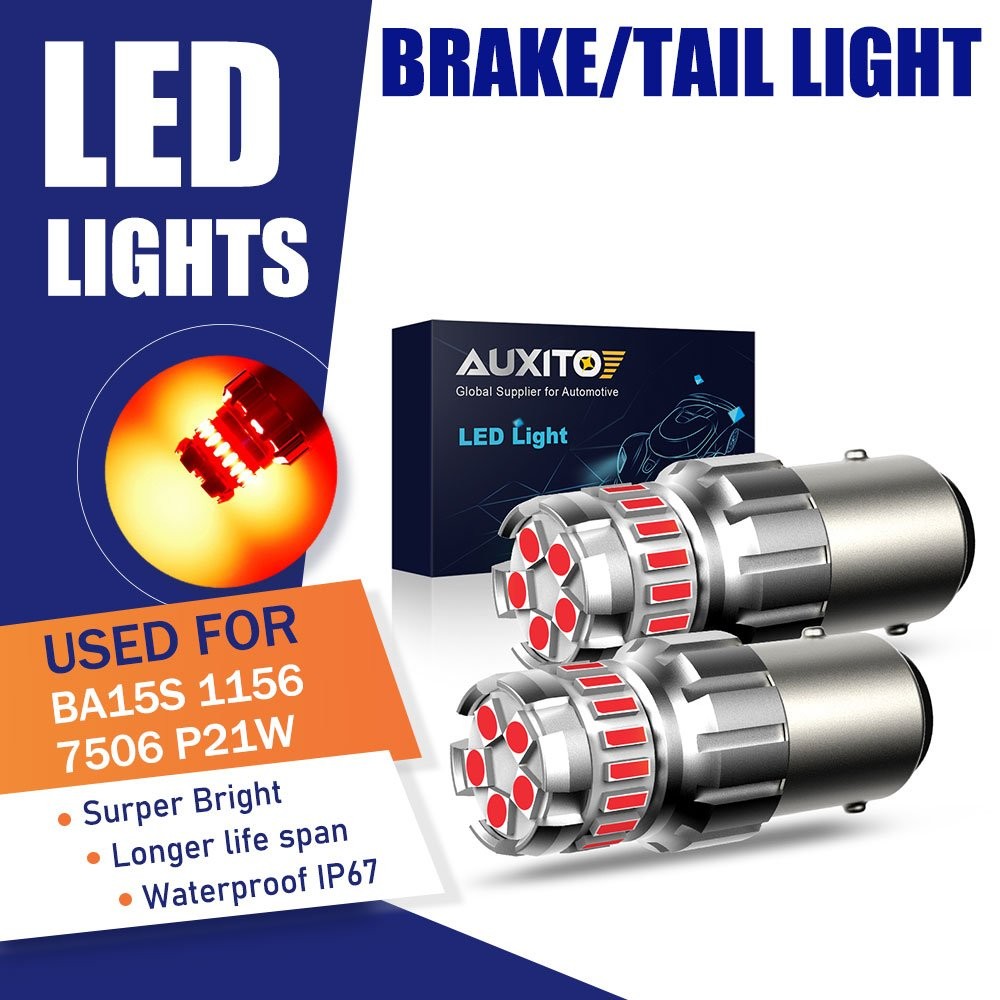 AUXITO F23 Red 1156 7506 BA15S LED Tail Brake Stop Signal Light CANBUS 2-10PCS