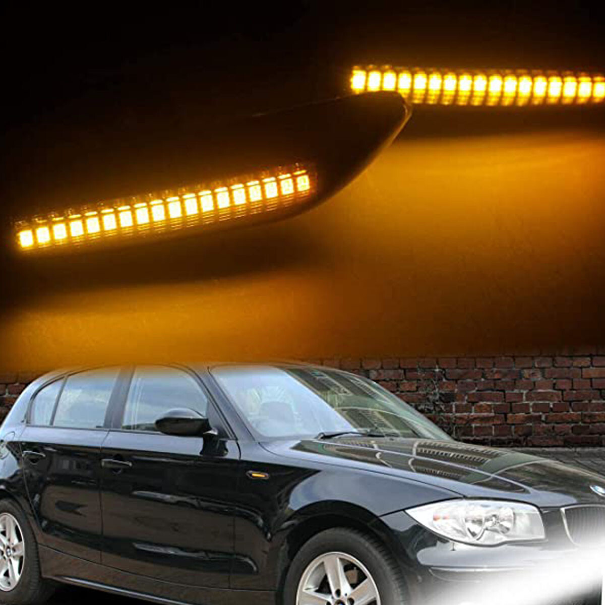 2x Smoked LED Fender Side Marker Light Sequential Turn Signal Lamp for BMW 328i