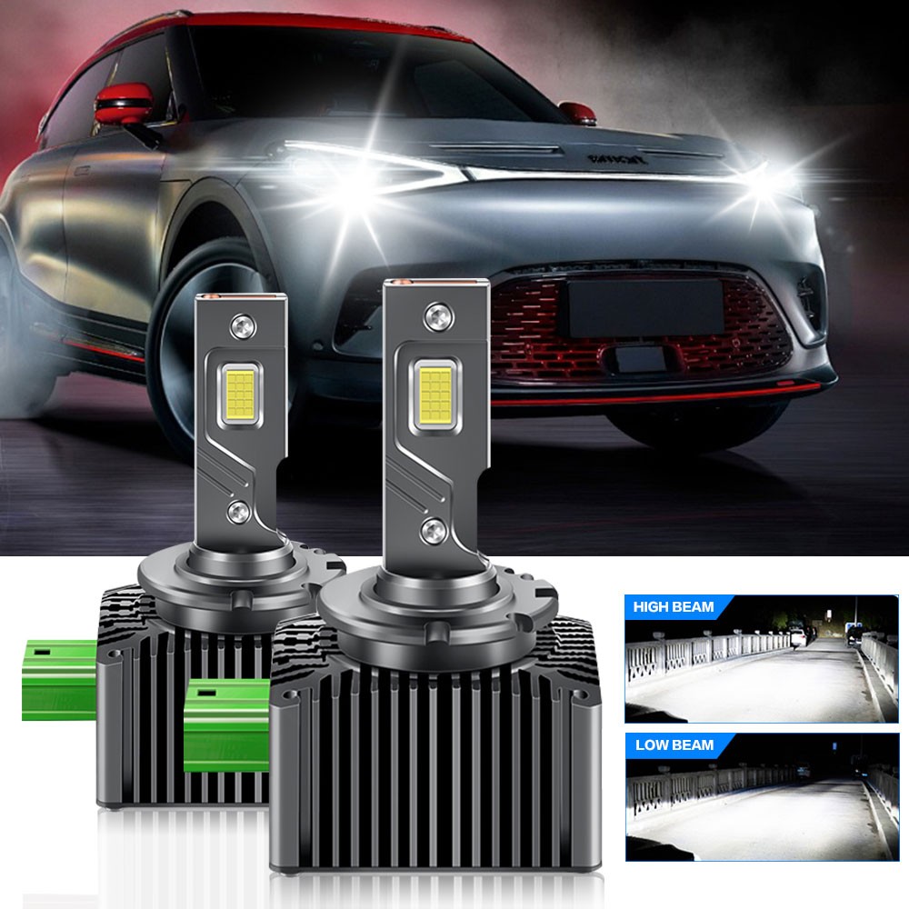 D3S D3R LED Headlight Bulbs Replace HID 8000LM High Low Beam Pair of 2