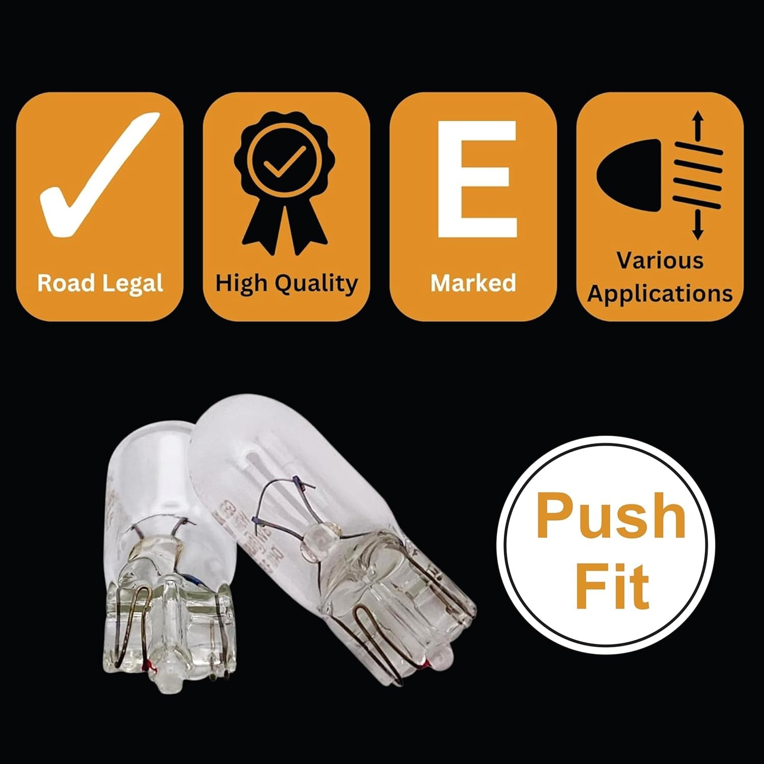 High-Performance 501 Capless Sidelight Bulbs – 10 Pack, 500 Lumen Brilliance