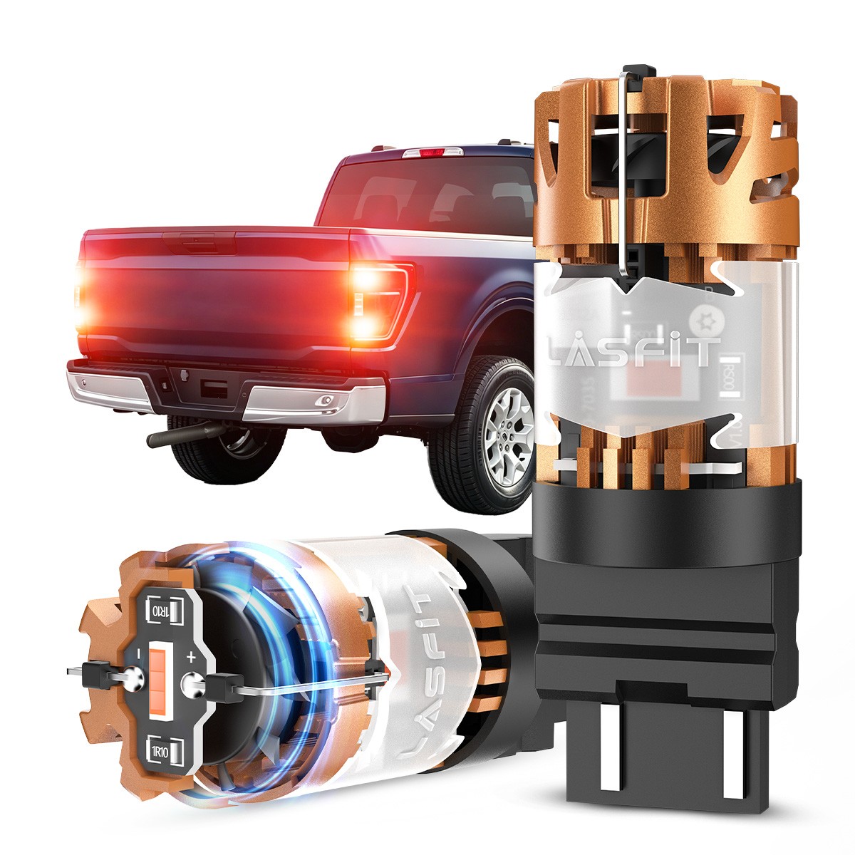 LASFIT 4257 Rear Turn Signal Light Brake Tail Light Canbus Error Free 48W 4800LM