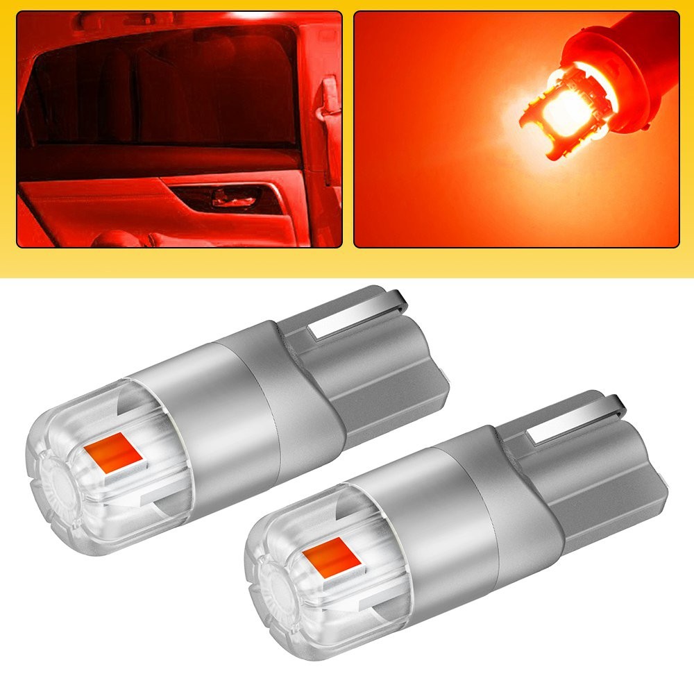 AUXITO Red LED 194 T10 W5W License Plate Inside Light Dome Trunk Light 800LM B