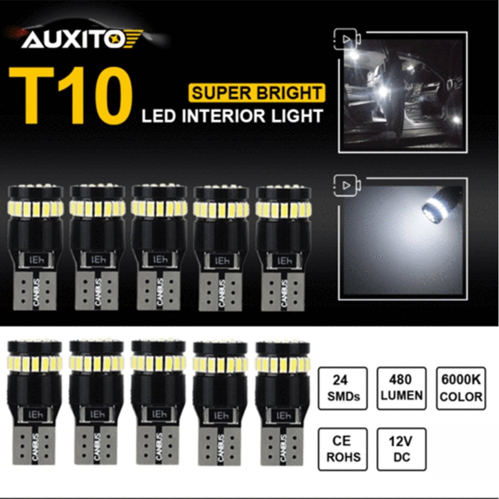 T10 501 LED Car Side Light White Bulb Error Free Canbus Xenon W5w Sidelight A