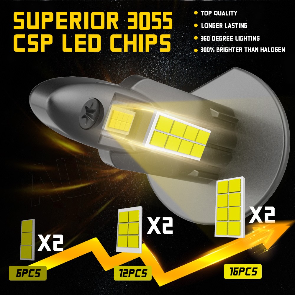 For Audi S6 1997 2001 Kit 2x H1 LED Low Beam Headlight Bulbs Super Bright White
