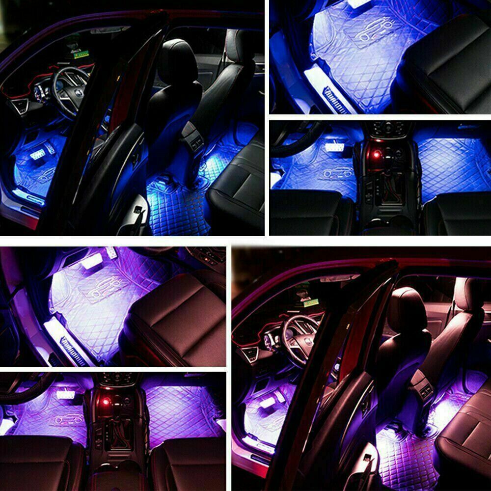 RGB LED Car Interior Floor Decorative Atmosphere Strip Lamp Lights For Lexus