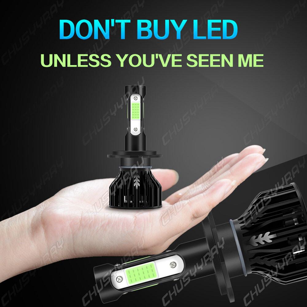 H7 LED Headlight Bulbs For Yamaha YZF-R6 2003-15 YZF-R1 2007-2014 8000K Ice Blue