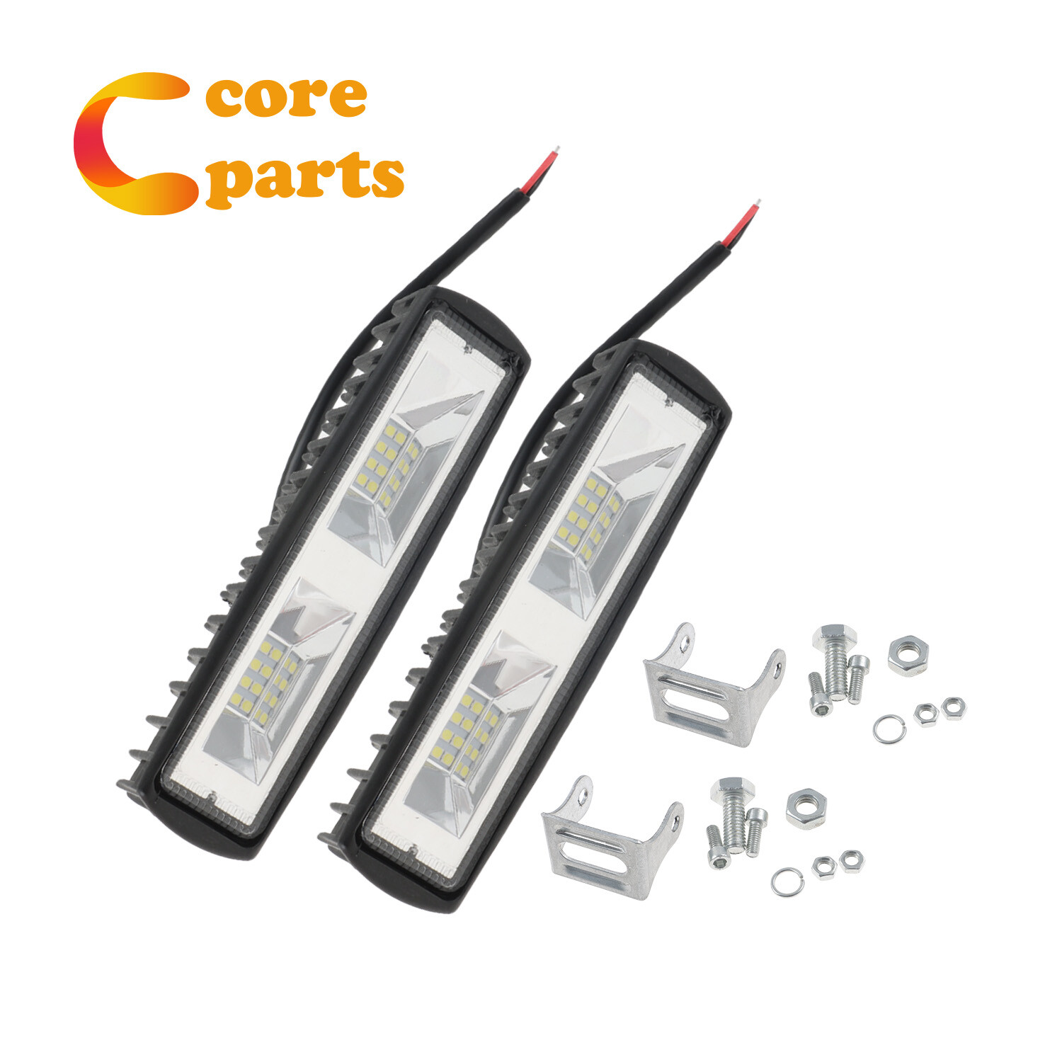 Set of 2 6 Inch 48W LED Work Lights for Jeep Cherokee Wrangler Gladiator
