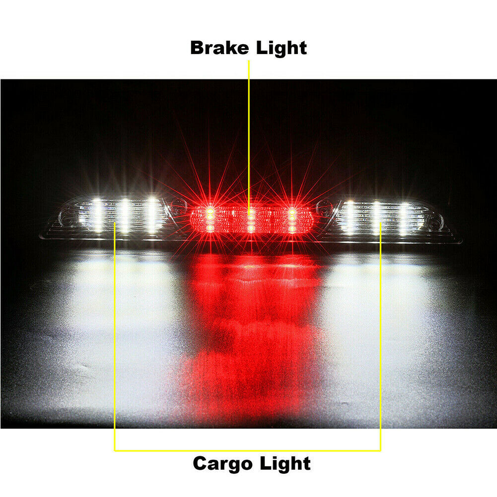 Smoke Black Lens 3rd Third Red Brake Tail Cargo Light For 2015-2019 Ford F-150