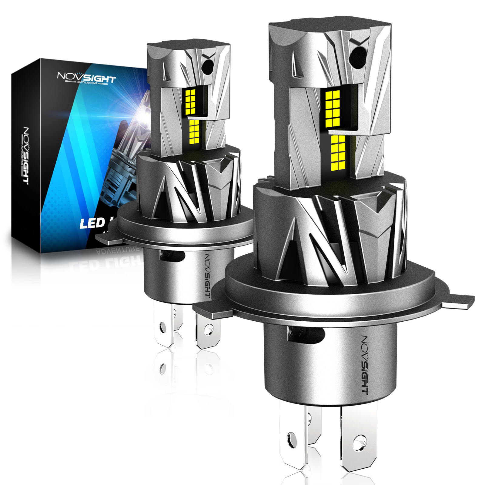 NOVSIGHT HB2 H4 9003 LED Headlight High Low Beam 6500K Bulbs 18000LM Bright Lamp