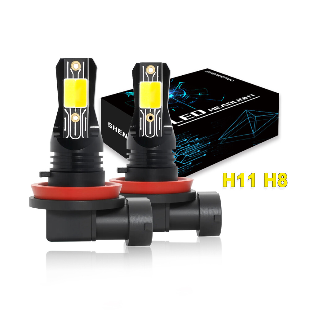 For Acura TSX 2009-2014 2-Color H11 LED Fog Light Bulbs 6000K White 3000K Yellow