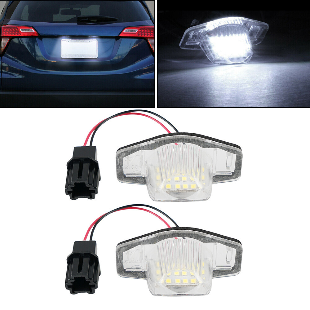 2x LED License Plate Light Tag Lamp 6000K For 2007-2016 Honda CR-V CRV Fit