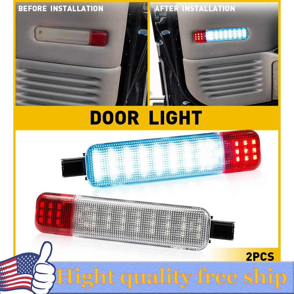 2 LED Door Courtesy Light Lamp for Chevy Silverado Suburban Tahoe GMC Blue+red F