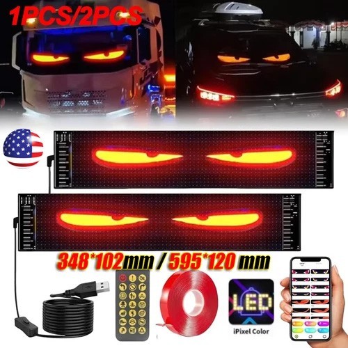 2Pcs 13.7inch LED-Screen Truck-Specific Devil’s Eye Light Truck Dynamic Light