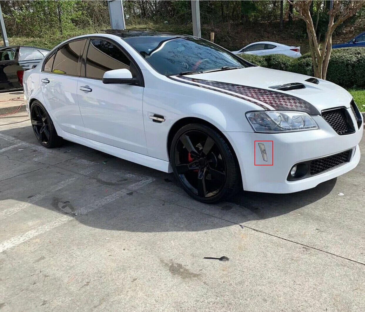 For 08-09 Pontiac G8 GT GXP Clear Front Bumper Side Markers Light Housings LH RH