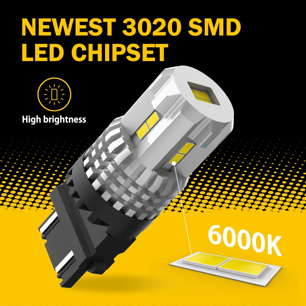 LED 3157 Bulb 6000K 3156 4157 Reverse Backup Light White Lamp Super Bright 2-20x