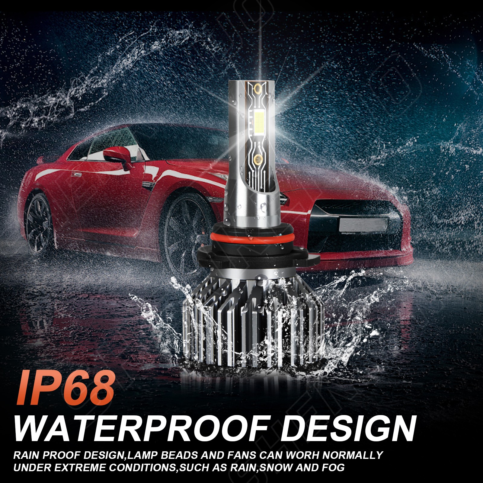 Cold White 9005 H7 LED Headlight Bulbs High Low Beam For Mazda 3 GT GS 2004-2009