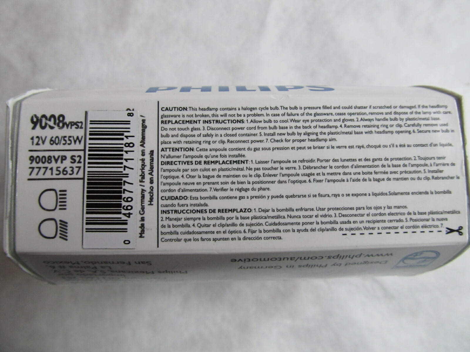 Philips 9008 H13 VPS2 Vision Plus „60% More Light“ 9008VPS2 Bulb NEW